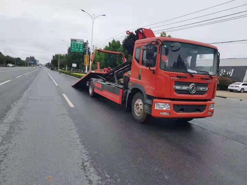 國六東風(fēng)多利卡D9宏昌天馬8噸折臂清障帶吊